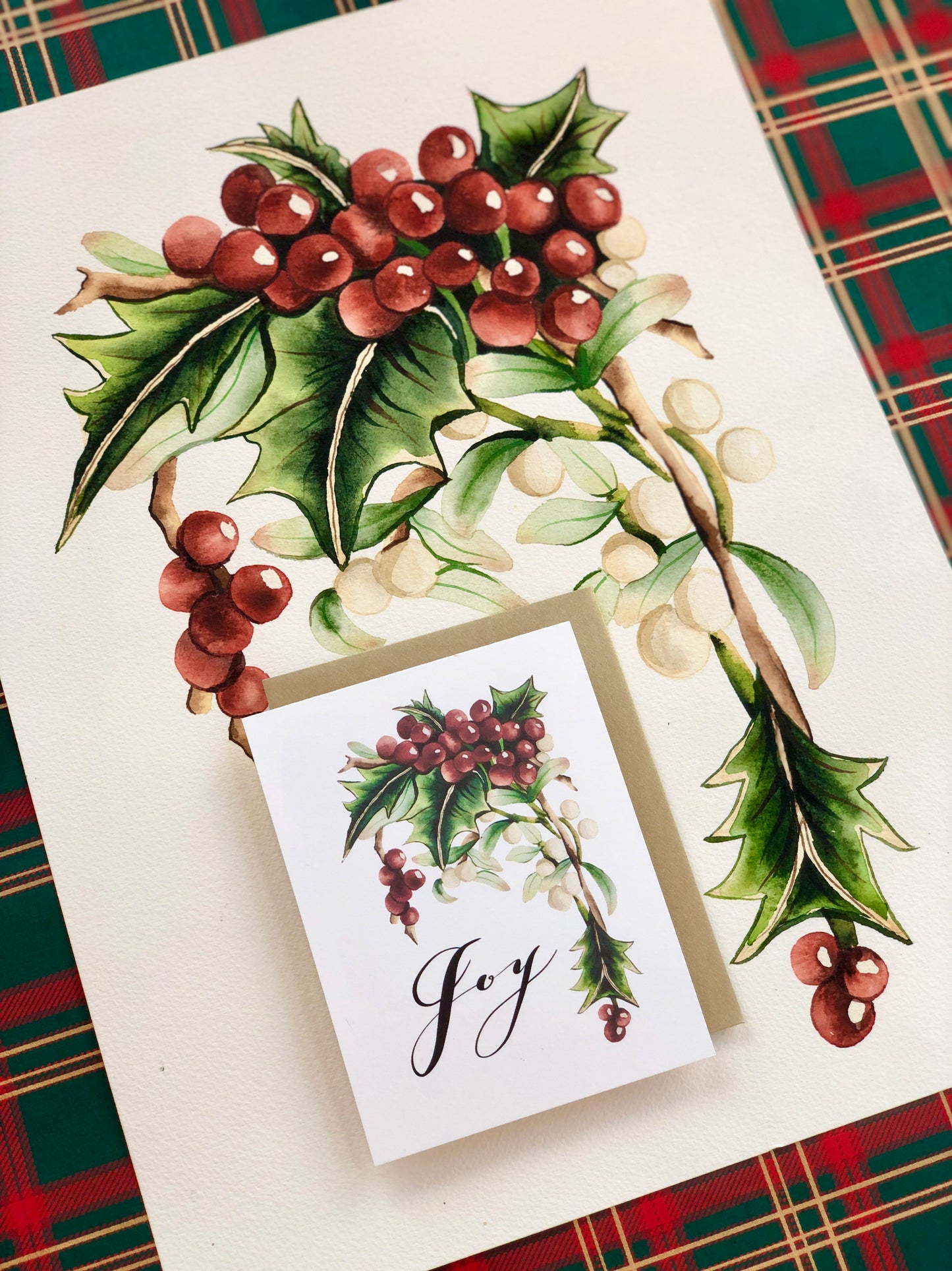 Holly & Mistletoe Holiday Card