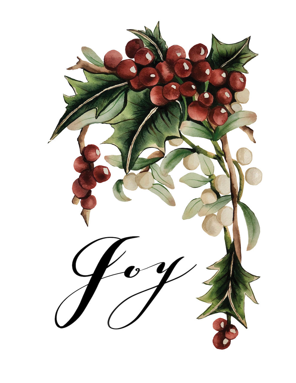 Holly & Mistletoe Holiday Card