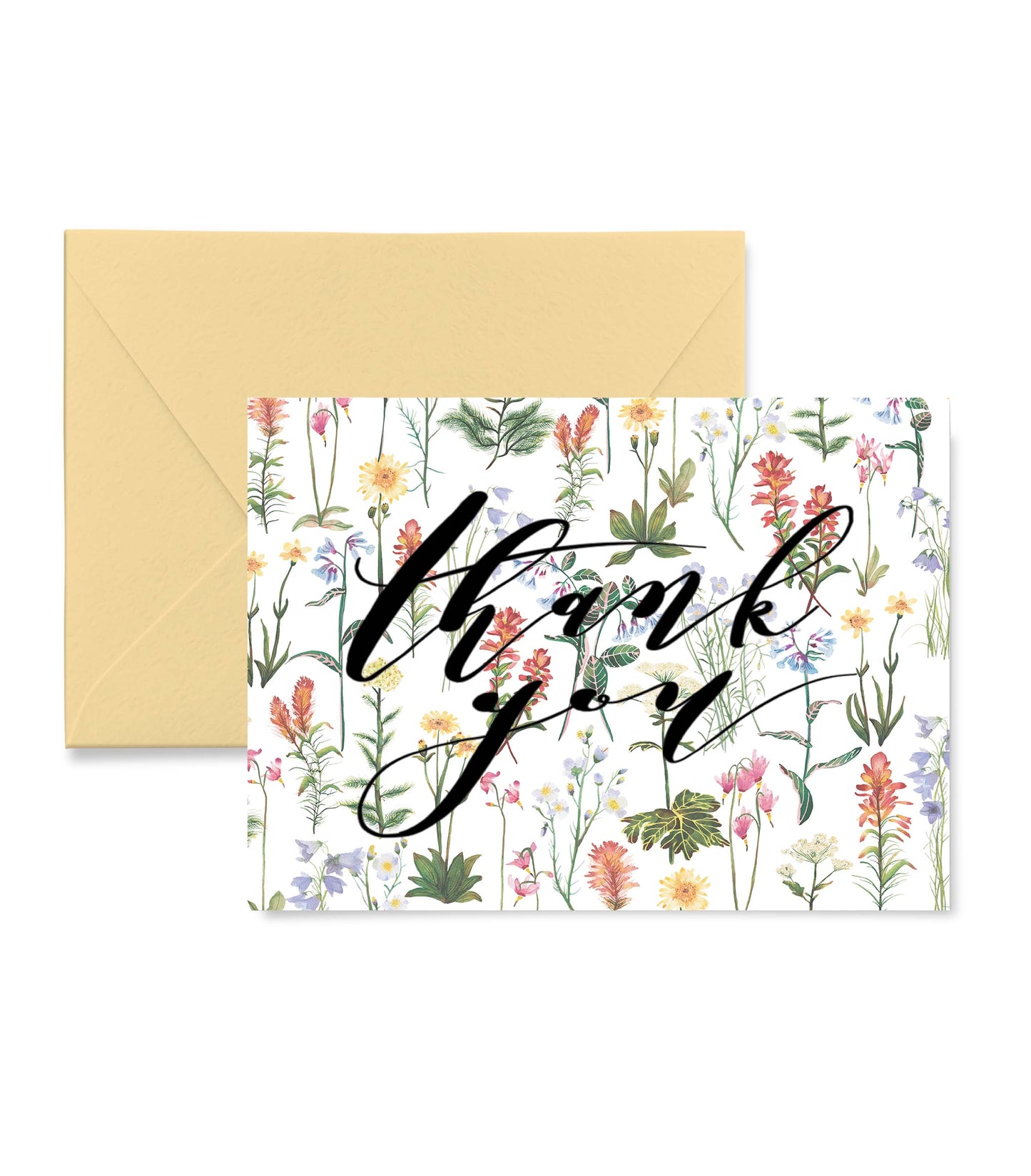 Wildflower Pattern Thank You Card